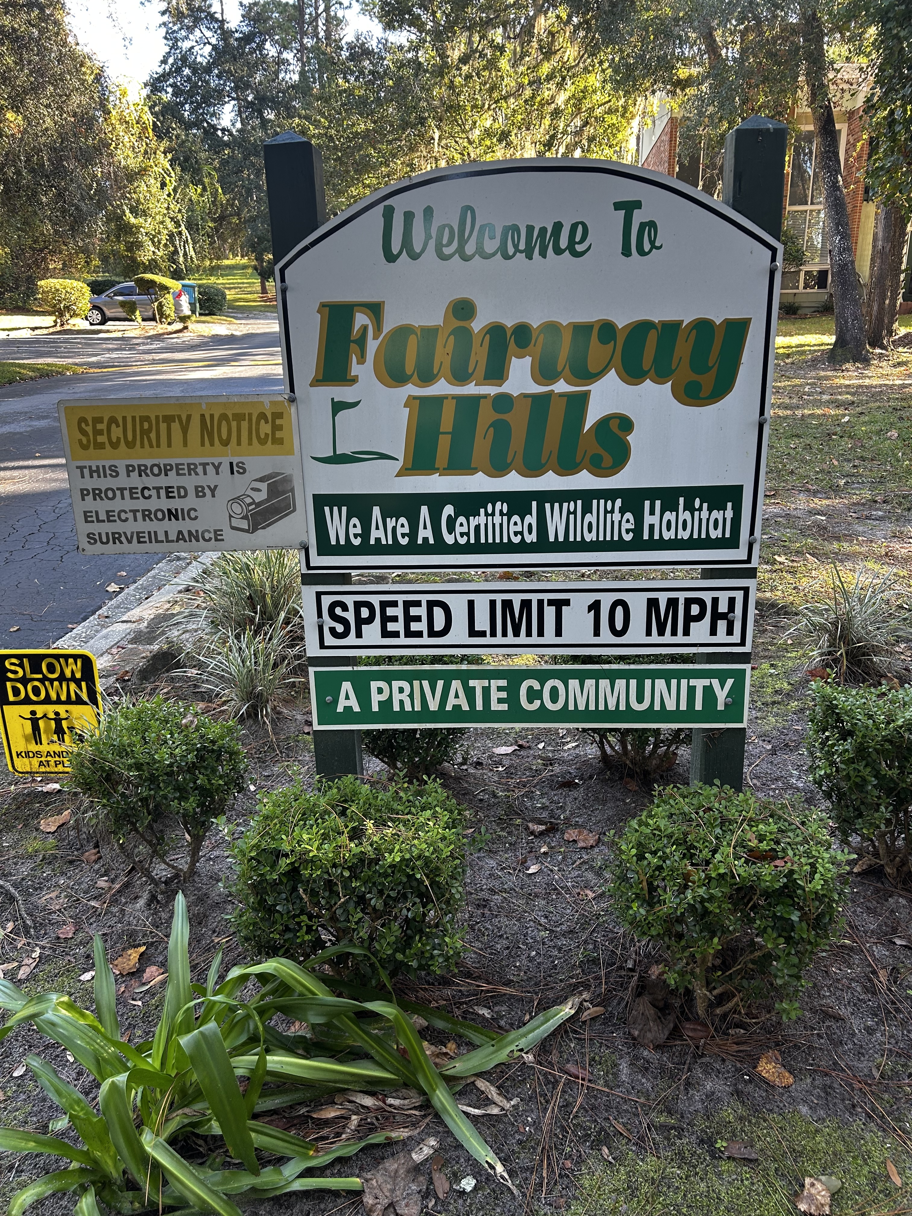 Fairway Hills main entrance